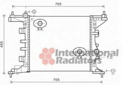 VAN WEZEL 37002568 -  Радиатор, охлаждение двигателя